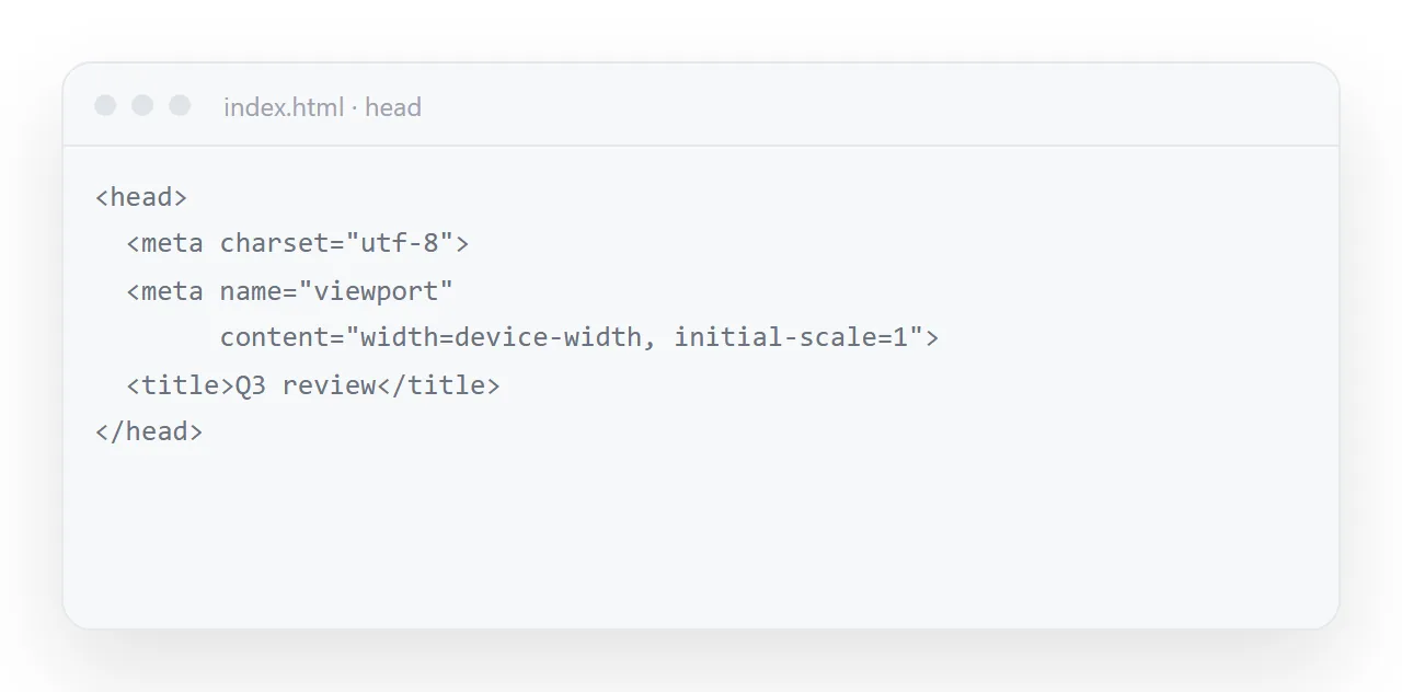 Cause one is one line. Without it the phone renders the page at 980px and shrinks it.
