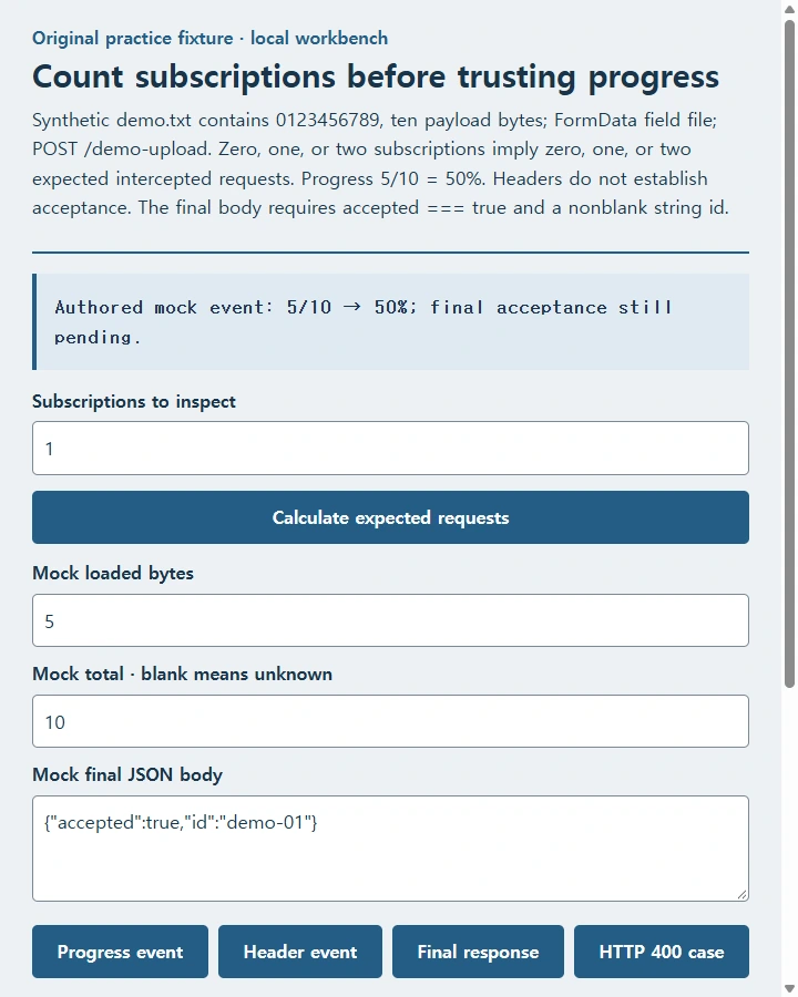 Angular Input File Upload: Count Requests Before Trusting Progress