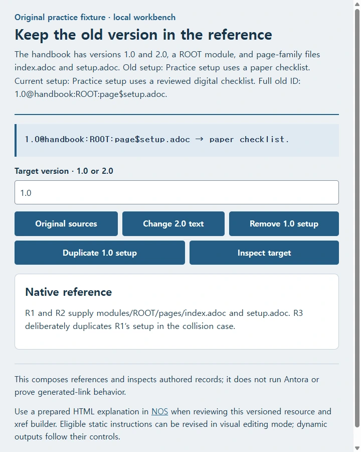 AsciiDoc Static Site Generator: Keep Cross-Version Links Tied to Their Source