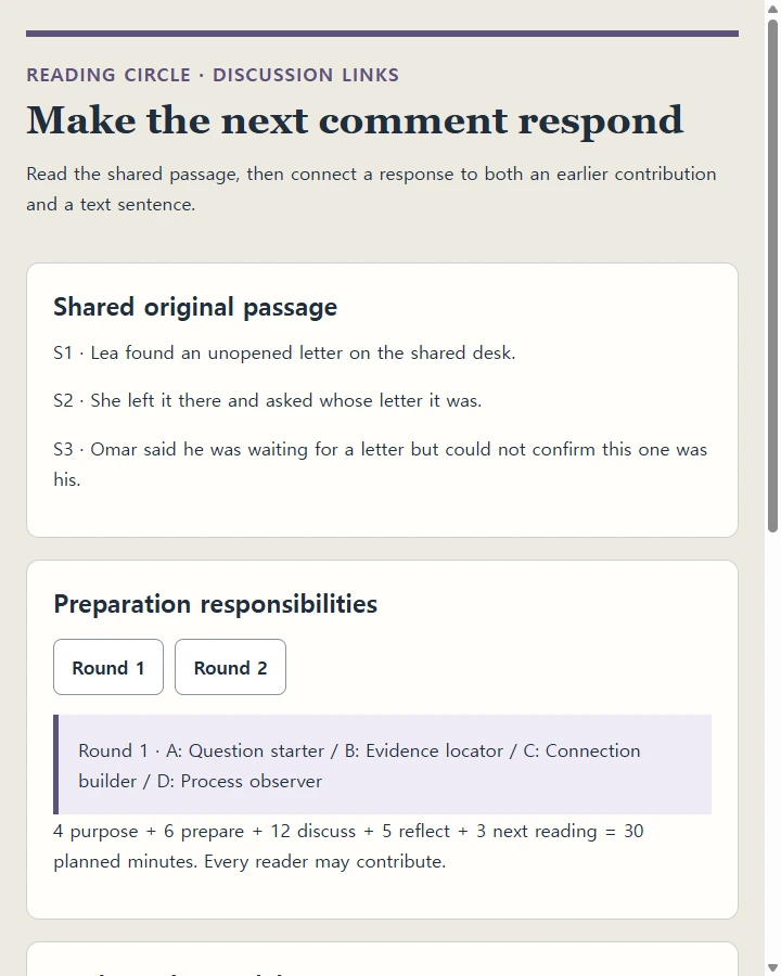 Make the next comment respond