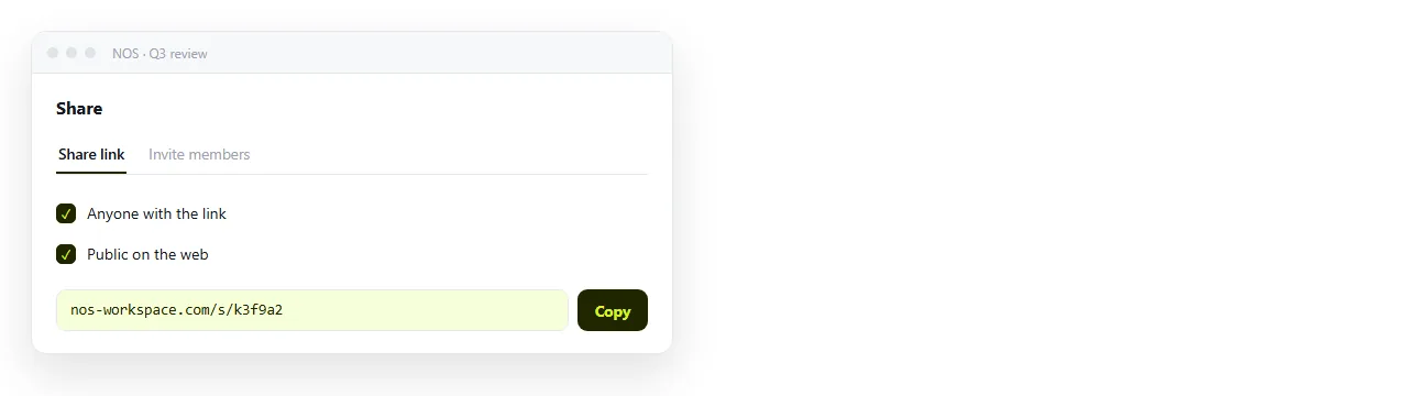 The share panel with Public on the web ticked, which is what an anonymous fetch needs.