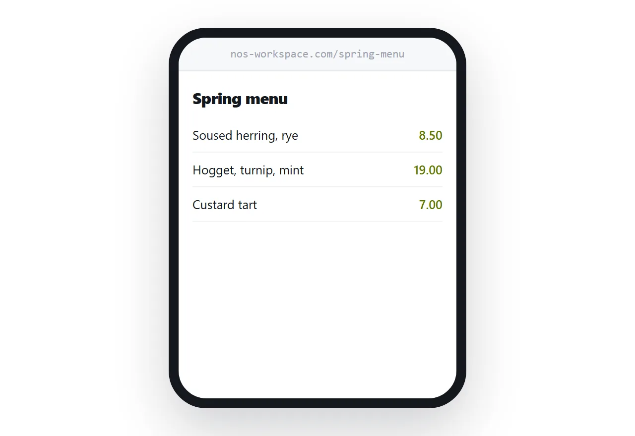 A PDF page opened from a short address, shown on a phone.