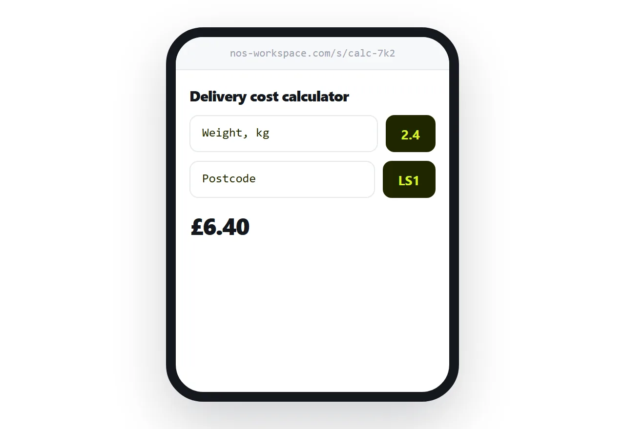 A model-generated page opened from a link on a phone, rendering correctly.