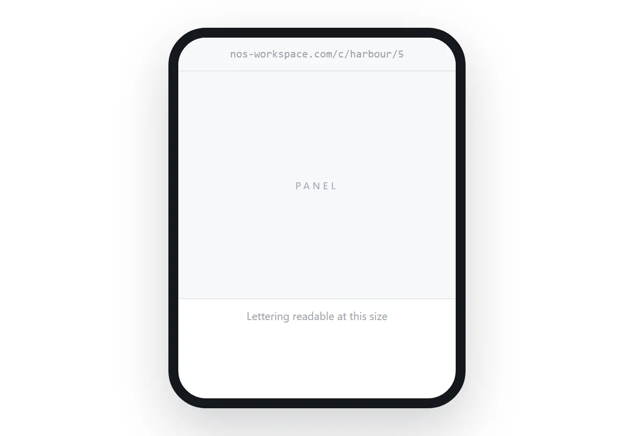 A single panel filling a phone screen with lettering readable.
