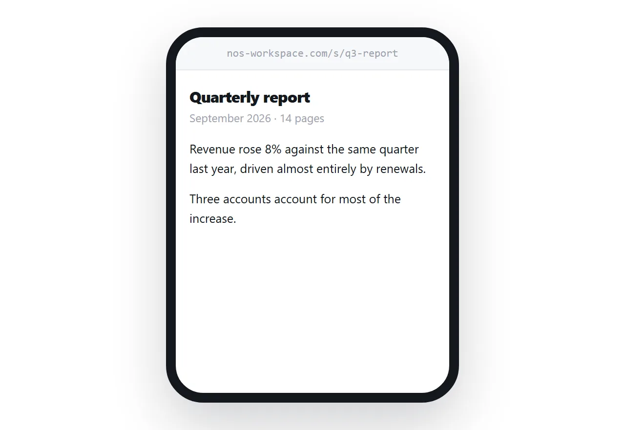 A PDF opened from a link on a phone. It fills the screen with no download step.