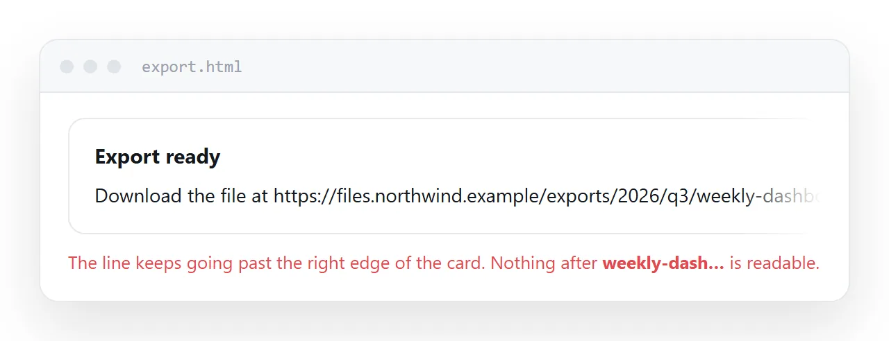 A line of text continuing past the right edge of its container.