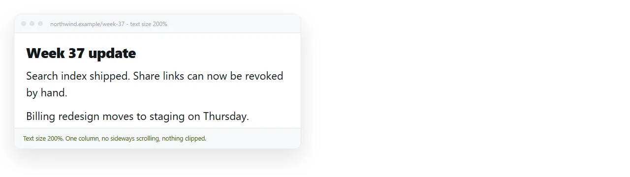 An HTML page at large text size, reflowed into a single readable column.
