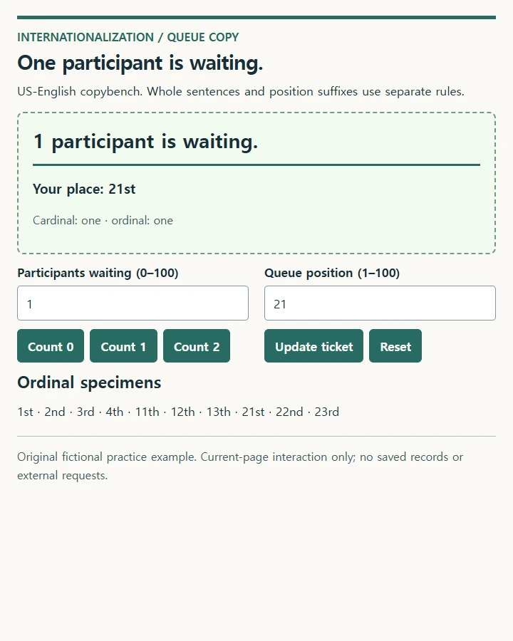 One participant is waiting.