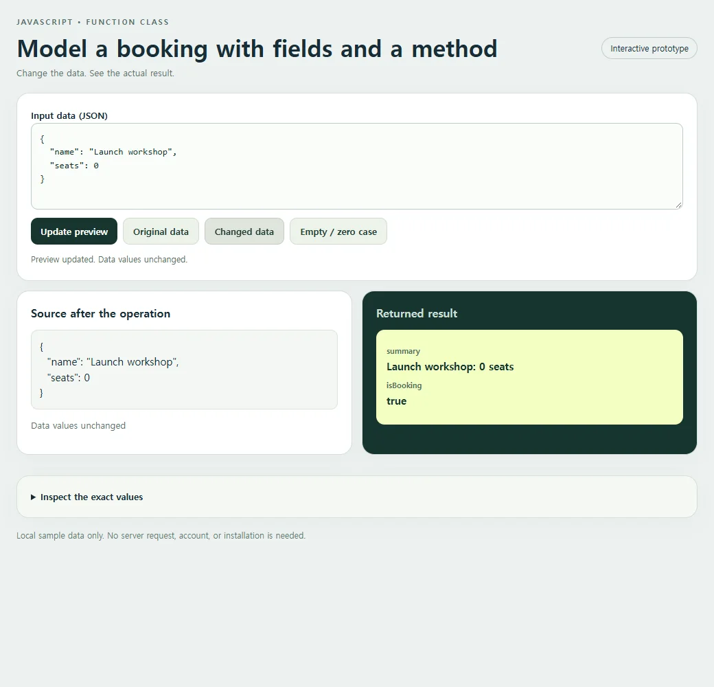 A second input lets you compare the class calculation