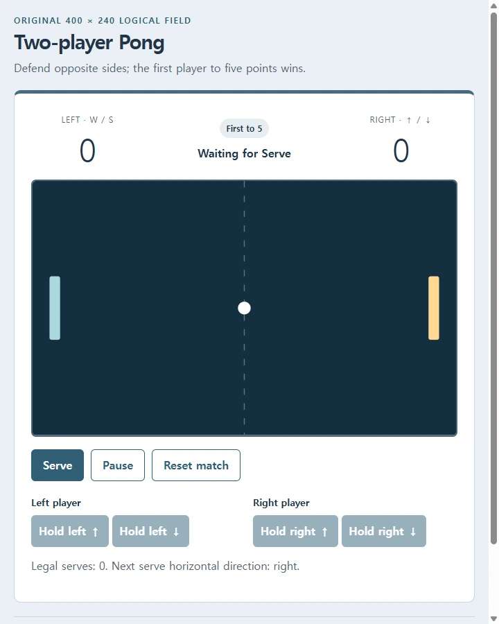 Two-player Pong