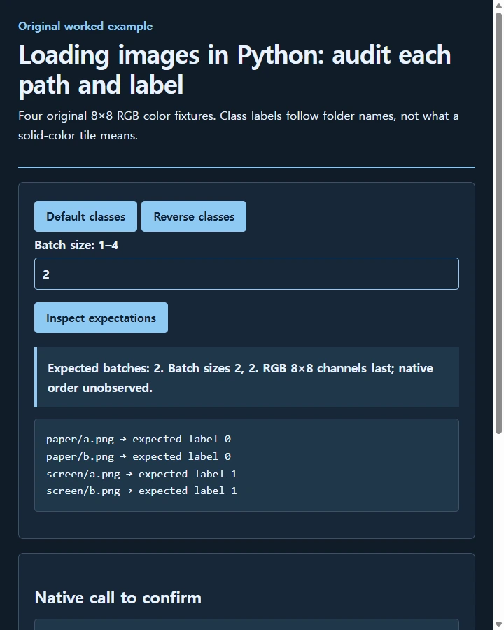 Loading images in Python: audit each path and label