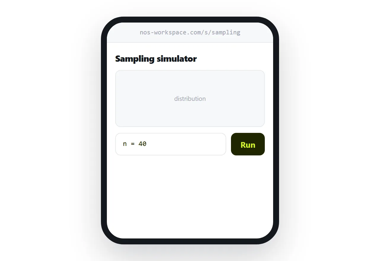 An interactive activity opened full screen on a phone from a course link.