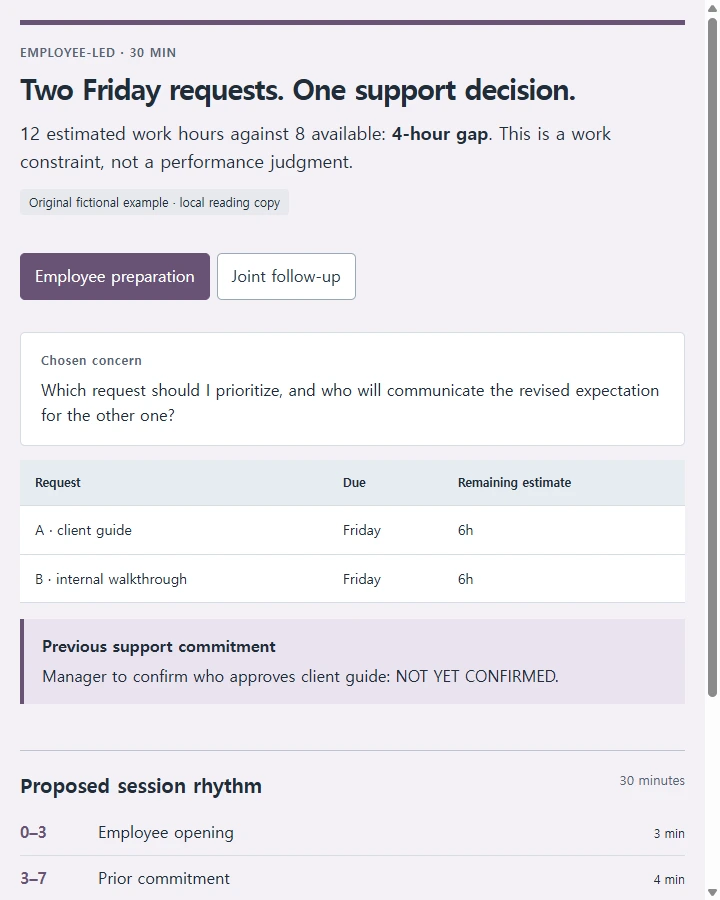 Two Friday requests. One support decision.