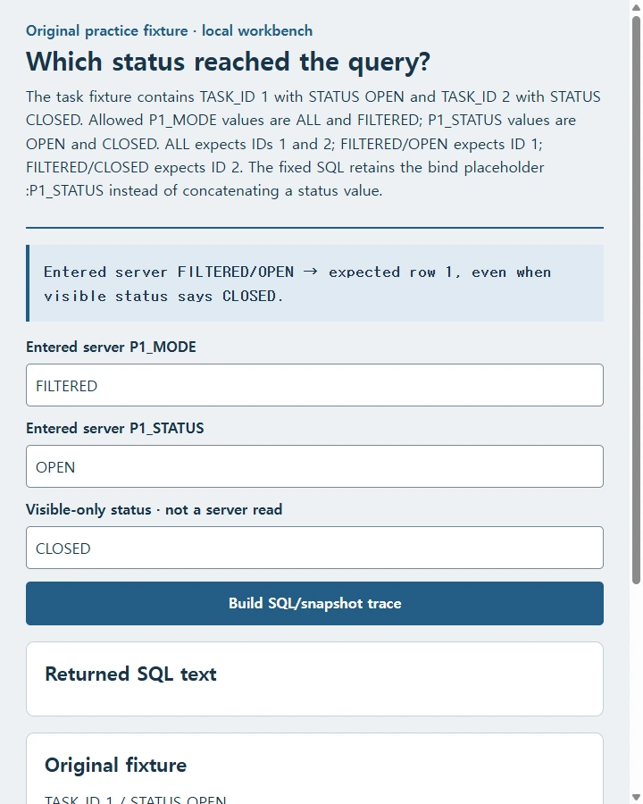 Oracle APEX Interactive Report Based on a PL/SQL Function: Trace SQL and Session State