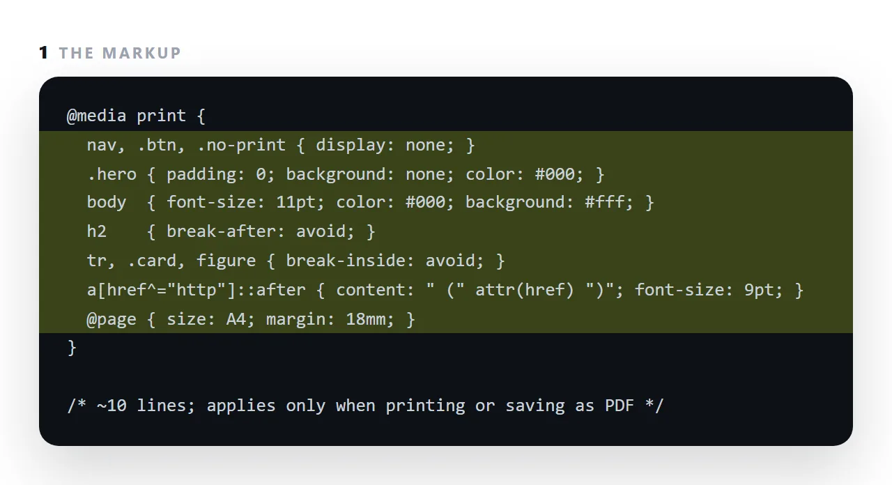 The markup. The highlighted line is the part this term is about.