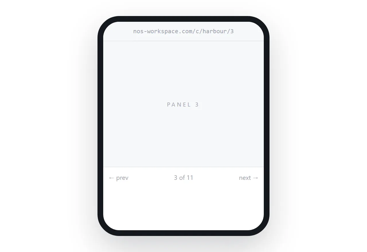 A single panel filling a phone screen with lettering clearly readable.