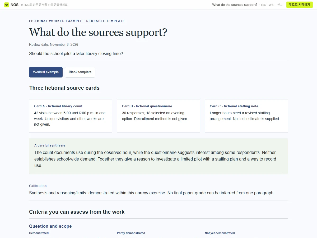 What do the sources support? saved in NOS and opened through its actual reader link.