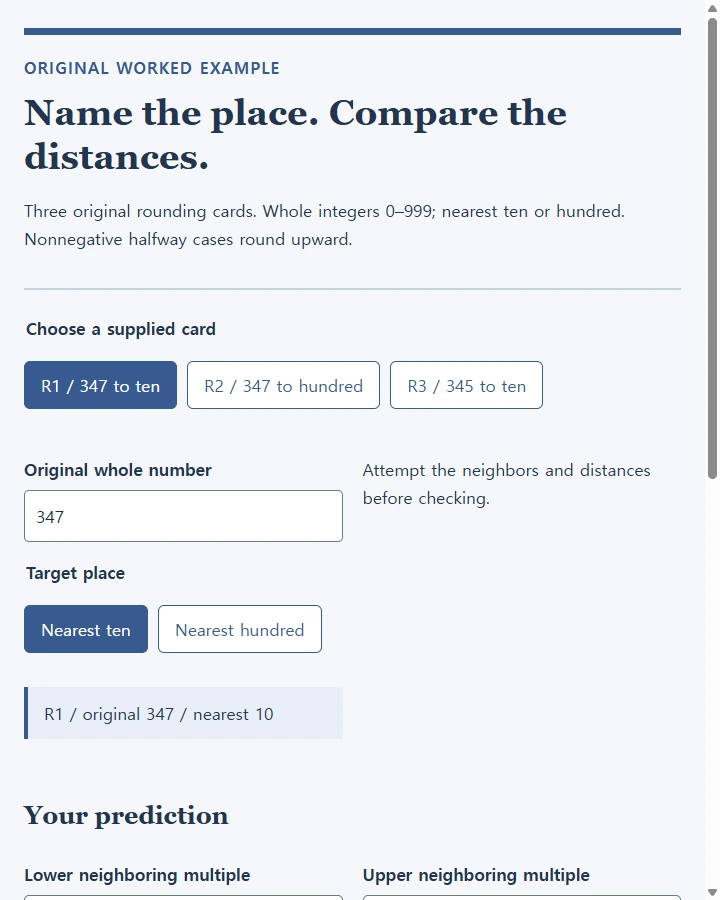 Name the place. Compare the distances.