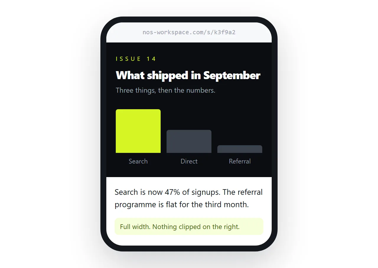 The issue opened on a phone browser from the shared link. Full width, nothing clipped.