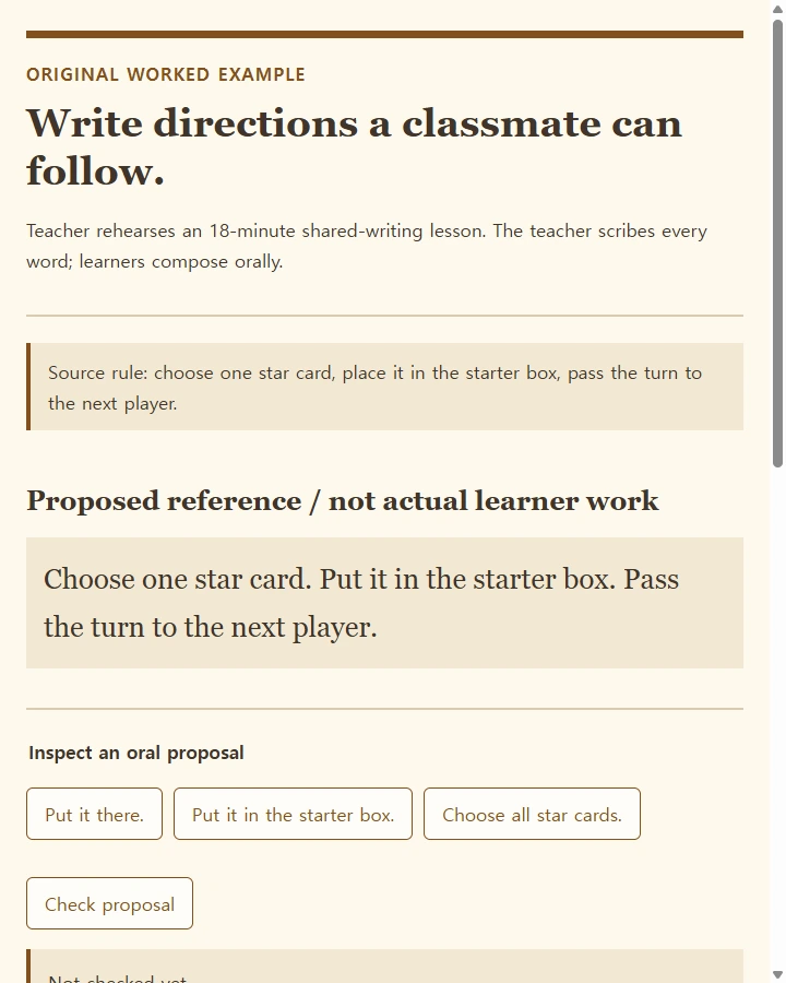 Write directions a classmate can follow.