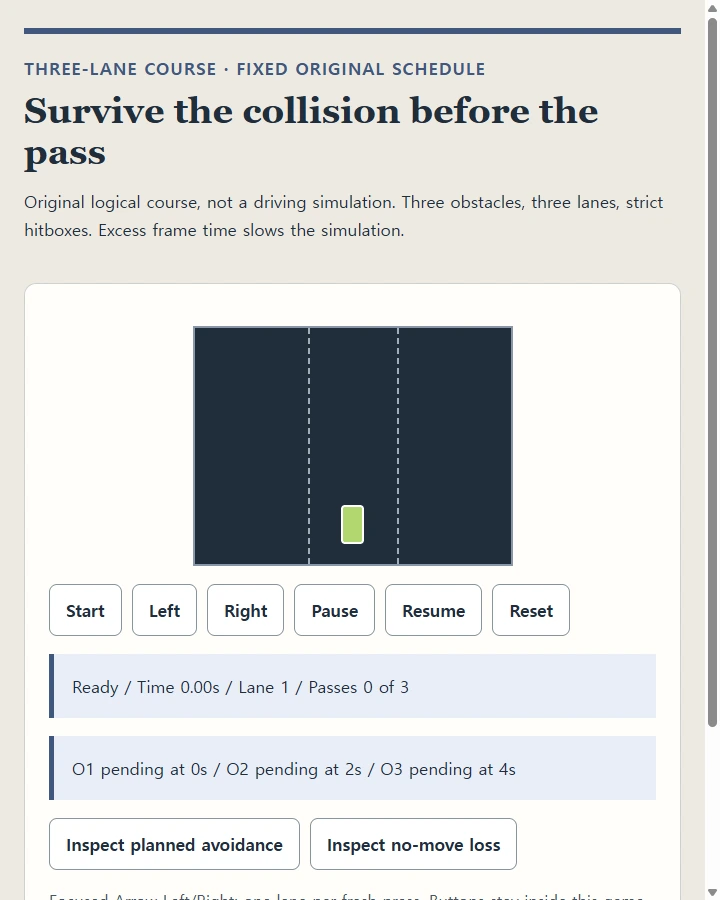 Survive the collision before the pass
