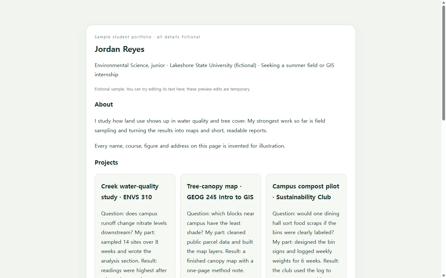 Jordan Reyes — fictional sample