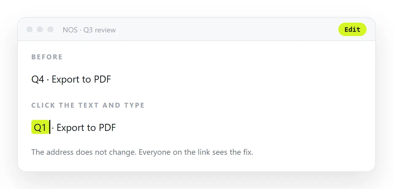 When a date moves, type over it. The link everyone has shows the new date.