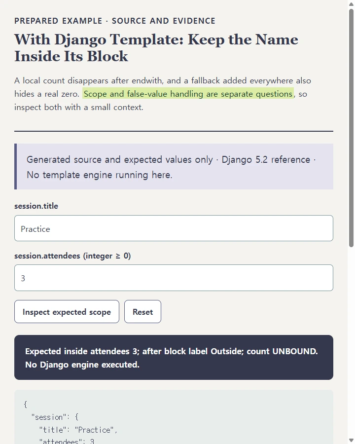With Django Template: Keep the Name Inside Its Block