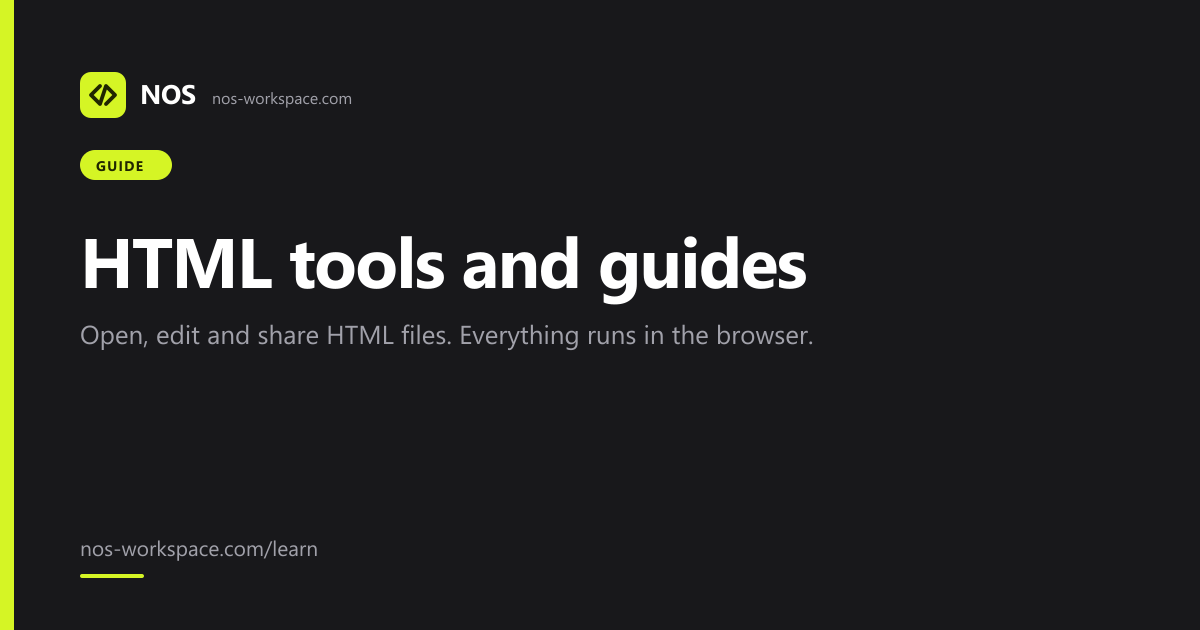 NOS Workspace — HTML to Link
